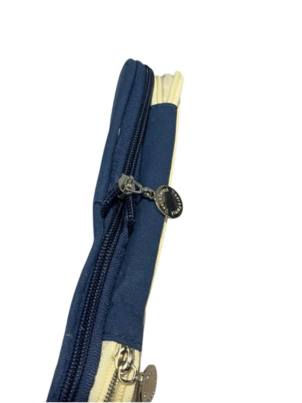 Deer & Forest Canvas Pencil Case Blue White Expandable